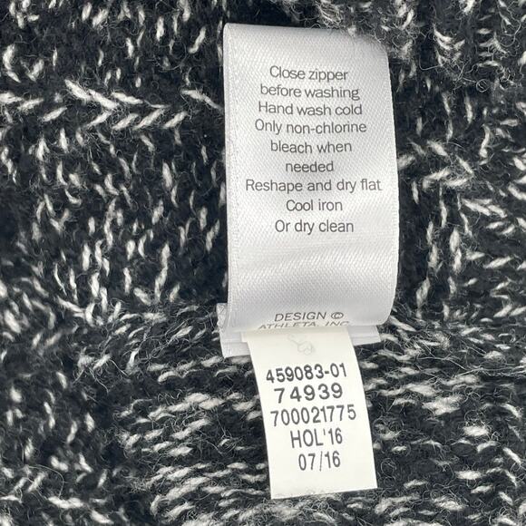 Athleta Women's Wool Cashmere Blend Chunky Knit Sweater, Sz. XL Asymmetric Hem - Picture 5 of 12
